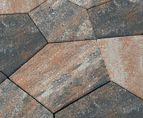 Тротуарная плитка Нобетек Квинта 3П8Ф Колормикс №29 Вулкан