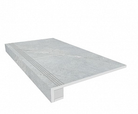 Комплект Керамогранитная ступень Estima KA01 33x120 см с бортиком + Подступенок 14,5х120 см