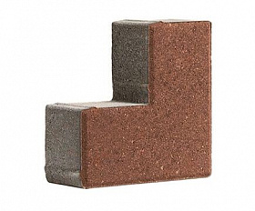 Тротуарная плитка 342 механический завод Уголок 200x200x80мм Темно-коричневый