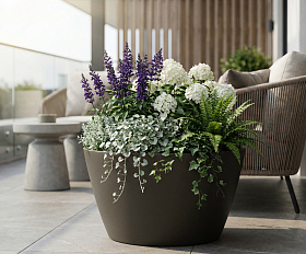 Кашпо Concretika Боул D80H45 Олива 310 256