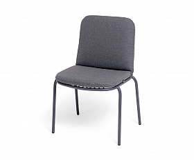 Кастелло стул из стали темно-серый (RAL7024) муар, ткань темно-серая 027