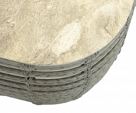 Ницца журнальный столик из искусственного ротанга, цвет серый