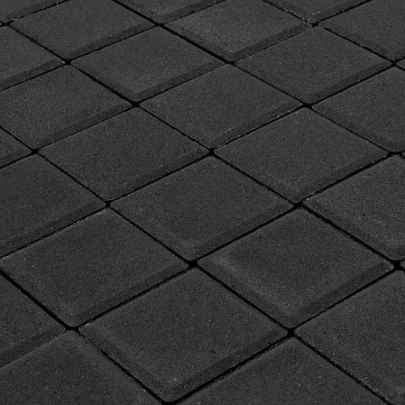 Тротуарная плитка Braer ЛУВР Квадрат 100х100х60 мм Черный фото 3