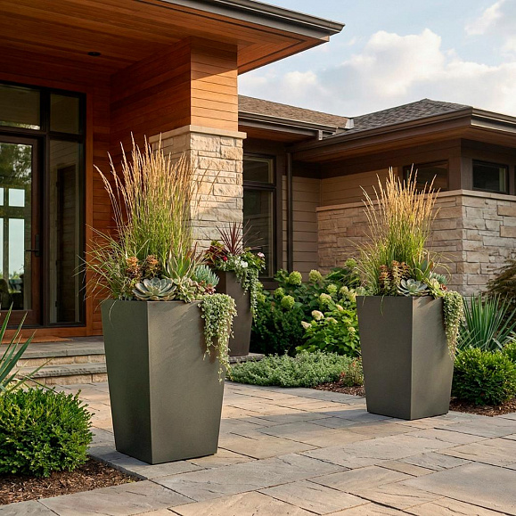 Кашпо Concretika Коник 40x40x70 Хакс 170 4010 фото 1