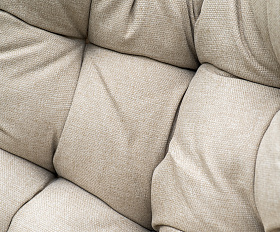 Венеция подвесное кресло-кокон из искусственного ротанга, цвет серый с бежевой подушкой