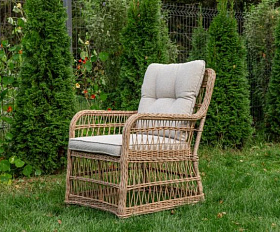 Обеденное кресло Isabella Royal Family из искусственного ротанга, цвет бежевый