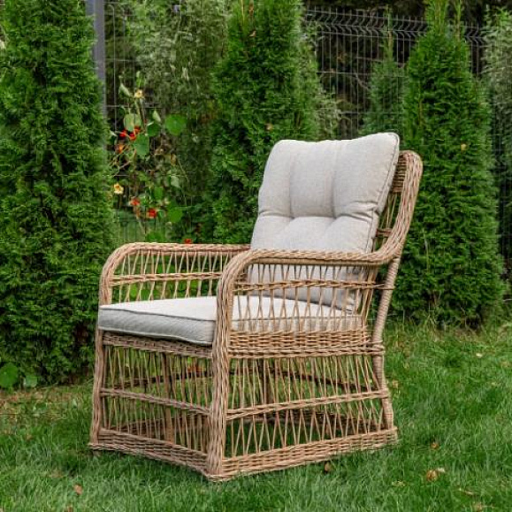 Обеденное кресло Isabella Royal Family из искусственного ротанга, цвет бежевый фото 2