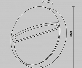 Подсветка для лестниц Mane Maytoni O046SL-L3B3K цвет Черный