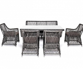 Обеденная группа Катания 4SIS на 6 персон, цвет графит