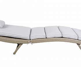 Лиссабон шезлонг из искусственного ротанга, цвет соломенный