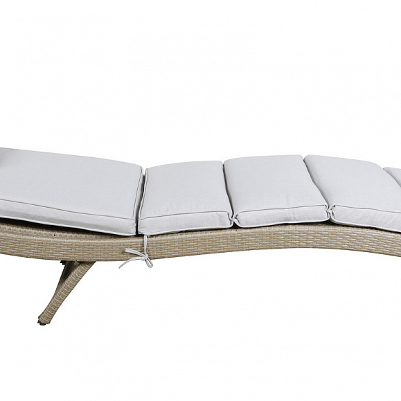 Лиссабон шезлонг из искусственного ротанга, цвет соломенный фото 4