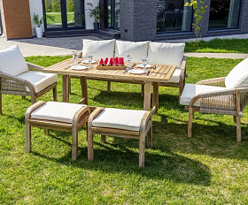 Обеденный комплект Michelle Royal Family из дерева, цвет бежевый