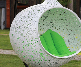 Подвесное кресло Vitgarden Bios Hide Biancoиз базальта, цвет белый