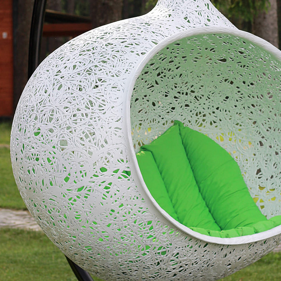 Подвесное кресло Vitgarden Bios Hide Biancoиз базальта, цвет белый фото 3