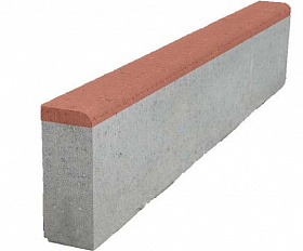 Бордюр тротуарный Лидер 40 1000х200х80 мм Частичный прокрас Ярко-красный