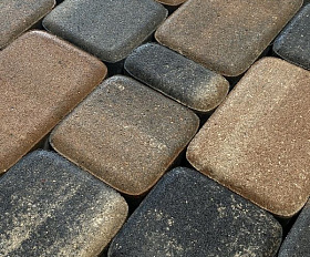 Тротуарная плитка Koldiz Старый город 50 мм Оникс Коричневый