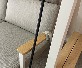 Качели Malmo Brafritid бежевый/бежевый, алюминий/тик