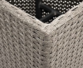 Капучино кашпо для цветов плетеное из искусственного ротанга, цвет бежевый