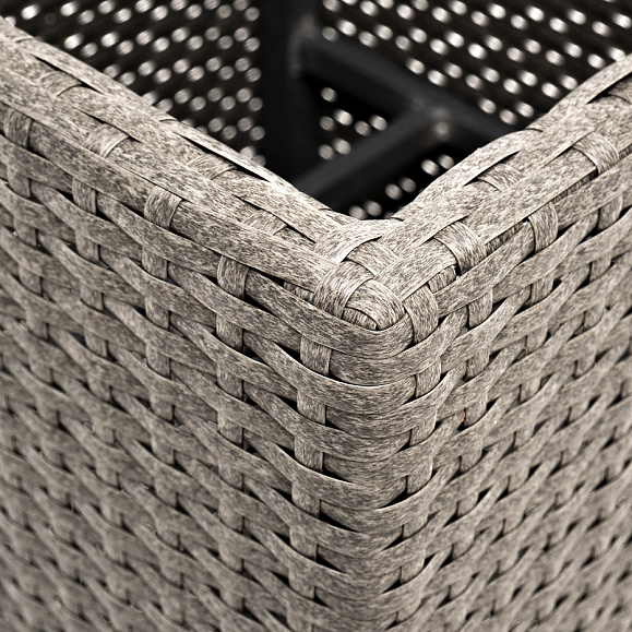 Капучино кашпо для цветов плетеное из искусственного ротанга, цвет бежевый фото 7