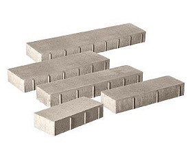 Тротуарная плитка Сиян Паркет П25-6 60 мм Серый