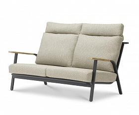 Комплект лаунж мебели Malmo Brafritid с 2-х местным диваном, антрацит/светло-серый, алюминий