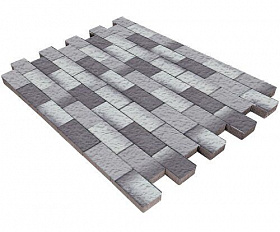 Тротуарная плитка Steinrus Прямоугольник Лайн 200х100х60 мм ST Оникс Бассировка