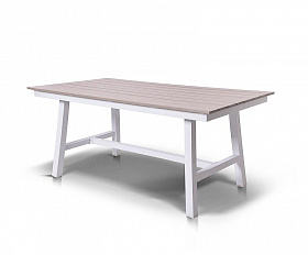 Сан Ремо стол обеденный из ДПК, каркас алюминиевый