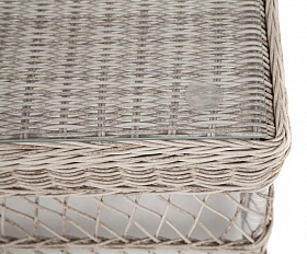 Стол журнальный Гранд Латте 4SIS из искусственного ротанга, цвет бежевый