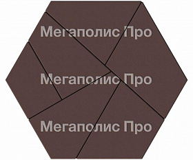 Тротуарная плитка Выбор Оригами Б.4.Фсм.8 80 мм Стандарт Коричневый