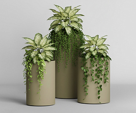 Кашпо Concretika Тюб Макси D40H60 Имбирный 1019