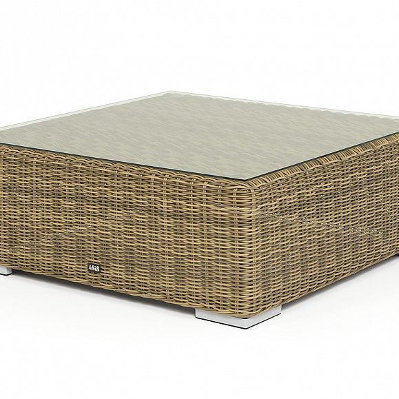 Капри журнальный столик плетеный, цвет соломенный фото 2