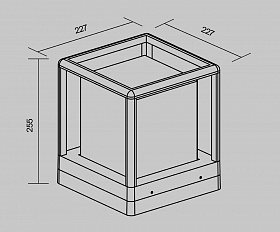 Ландшафтный светильник Trim Maytoni O455FL-01GF цвет Графит
