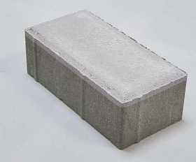 Брусчатка Лидер 40 Прямоугольник 200х100х60 мм Светло-серый