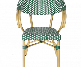 Плетеный стул Грас 4SIS из искусственного ротанга, цвет зеленый