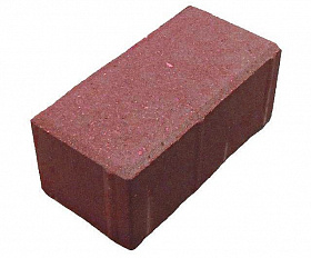 Брусчатка 200х100х100 мм. ЭДД 1.10. Красно-коричневый
