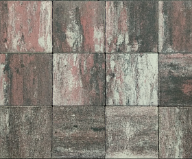 Тротуарная плитка Лидер 40 Квадрат Color Mix 60 мм Родонит