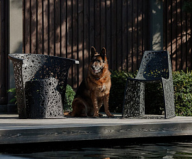 Кресло Vitgarden Race Chair из базальта, цвет черный