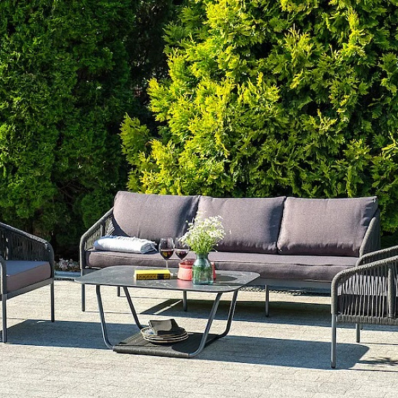 Диван трехместный Канны 4SIS из роупа (веревки), цвет темно-серый фото 5