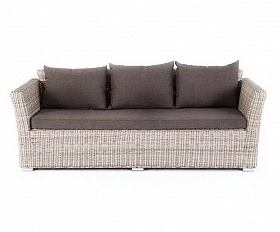 Диван трехместный Капучино 4SIS из искусственного ротанга, цвет бежевый