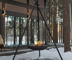 Костровая чаша чугунная Concretika Premium X80, толщина 12 мм