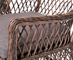 Лаунж-зона Асти 4SIS из искусственного ротанга, цвет коричневый 4 персоны