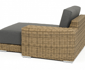 Капри кушетка из искусственного ротанга, цвет соломенный