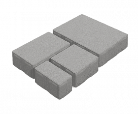 Тротуарная плитка Нобетек Новый город квартет 4НГК6Ф Светло-серая