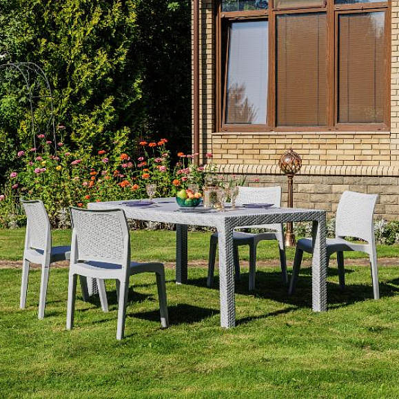 Обеденный комплект July S Royal Family из пластика, цвет светло-серый фото 1