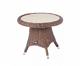 Кофейный столик Равенна 4SIS из искусственного ротанга, цвет коричневый