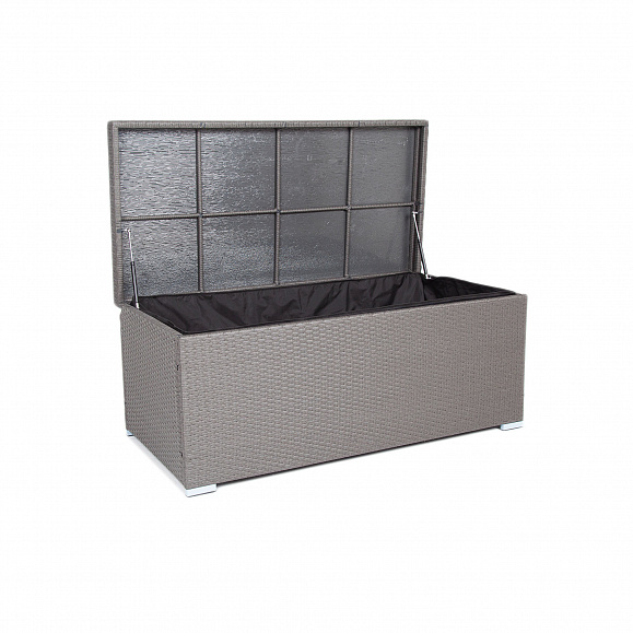 Порту сундук водонепроницаемый из искусственного ротанга, цвет графит фото 4