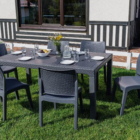 Обеденный комплект July M Royal Family из пластика, цвет графит фото 6