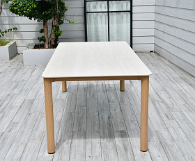 Кейптаун стол обеденный из алюминия, столешница из искусственного камня