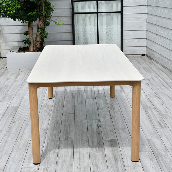 Кейптаун стол обеденный из алюминия, столешница из искусственного камня фото 3