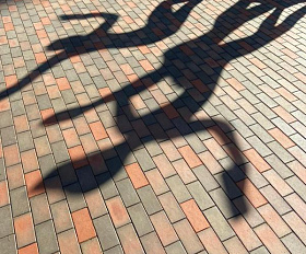 Тротуарная клинкерная брусчатка ЛСР Ноттингем 200х100х50 мм, красный флешинг